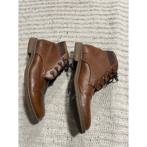 Public Opinion Lace Up Boots Men\'s Size 9 Brown Vegan Leather main image 7